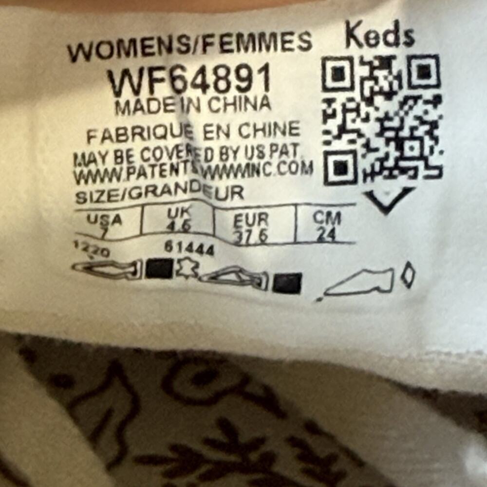 Keds Rifle Paper Co. Champion Hydrangea Womens Size 7 Blue Casual Shoes Sneakers - Picture 7 of 7